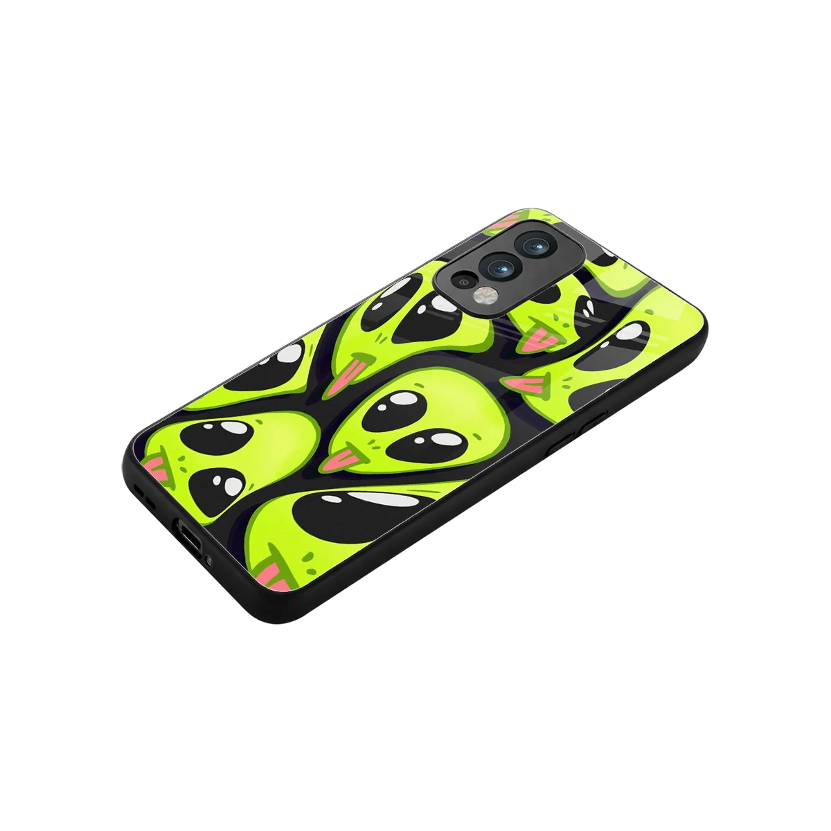 Trippy Aliens stylish phone case for oneplus nord 2 | glossy glass and slim fit