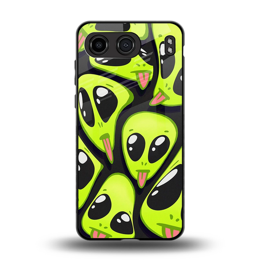 Trippy Aliens back phone cover | glass case for oneplus nord 4