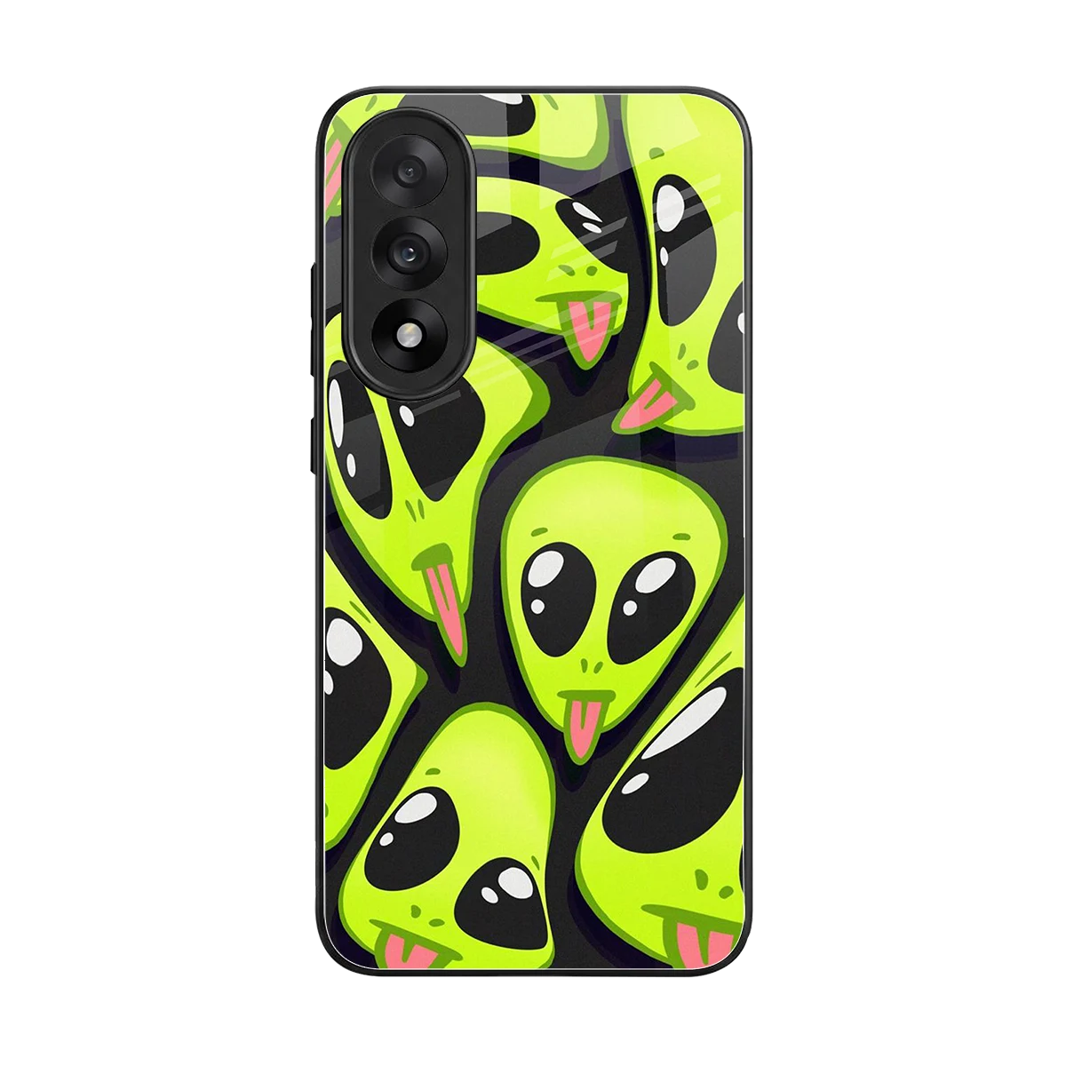 Trippy Aliens back phone cover | glass case for oneplus nord 5