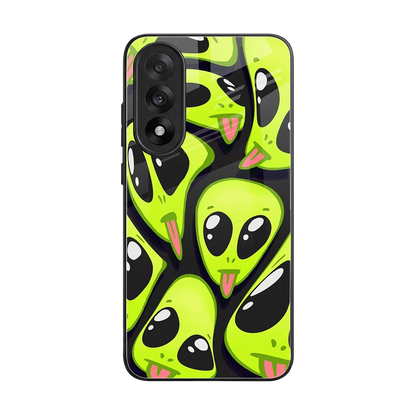 Trippy Aliens back phone cover | glass case for oneplus nord 5