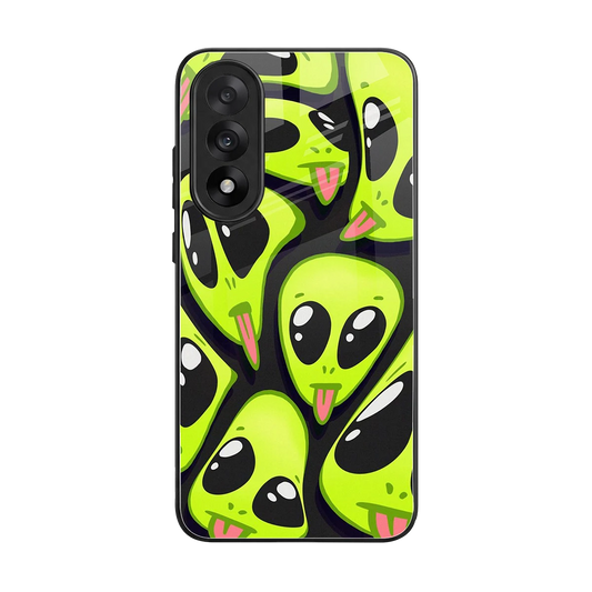 Trippy Aliens back phone cover | glass case for oneplus nord 5