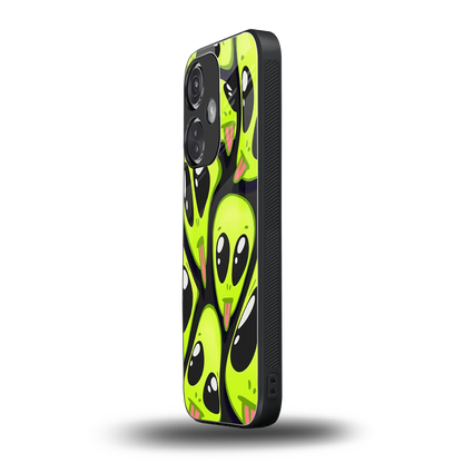 Trippy Aliens oneplus nord ce 3 mobile cover | shockproof glass phone case