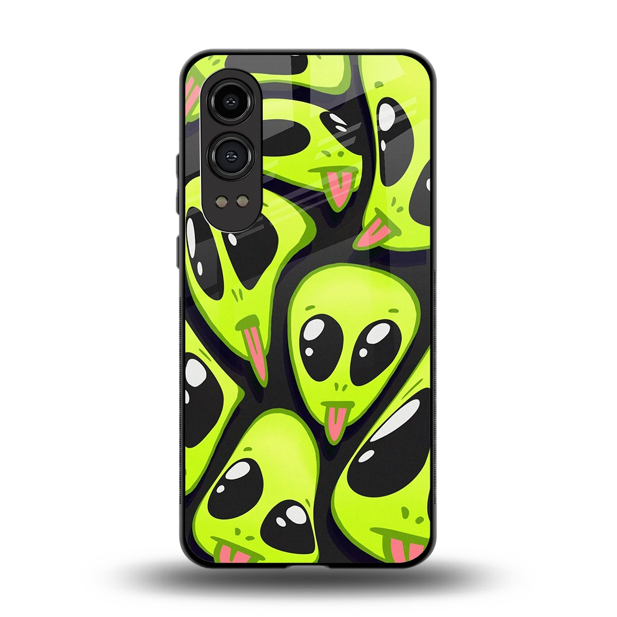 Trippy Aliens back phone cover | glass case for oneplus nord ce 4 lite