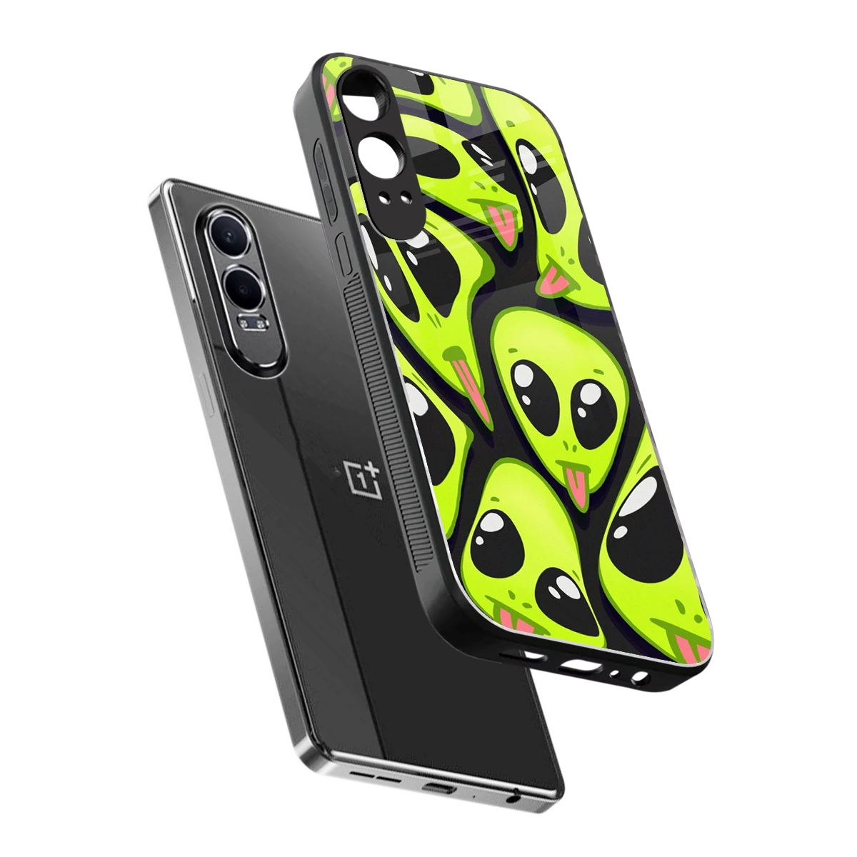 Trippy Aliens sleek oneplus nord ce 4 lite cover with tempered glass back and TPU edges