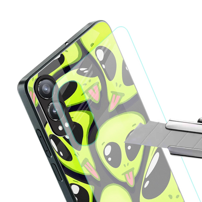 Trippy Aliens stylish phone case for oneplus nord ce 4 lite | glossy glass and slim fit