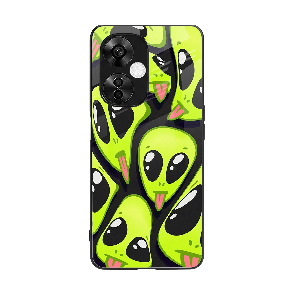 Trippy Aliens back phone cover | glass case for oneplus nord ce 3 lite