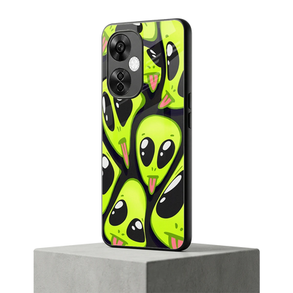 Trippy Aliens oneplus nord ce 3 lite mobile cover | shockproof glass phone case