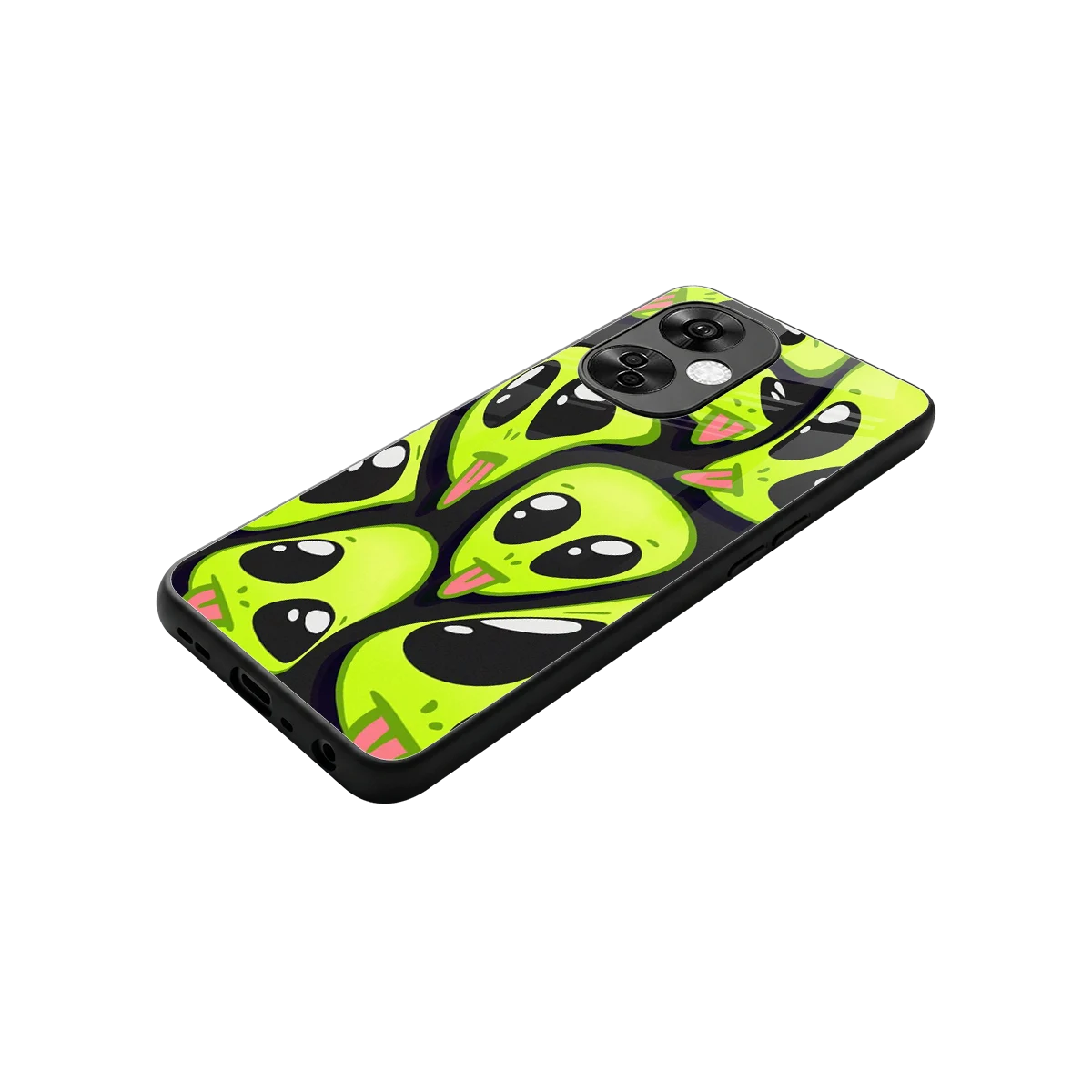 Trippy Aliens stylish phone case for oneplus nord ce 3 lite | glossy glass and slim fit