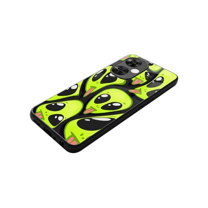 Trippy Aliens stylish phone case for oneplus nord ce 3 lite | glossy glass and slim fit