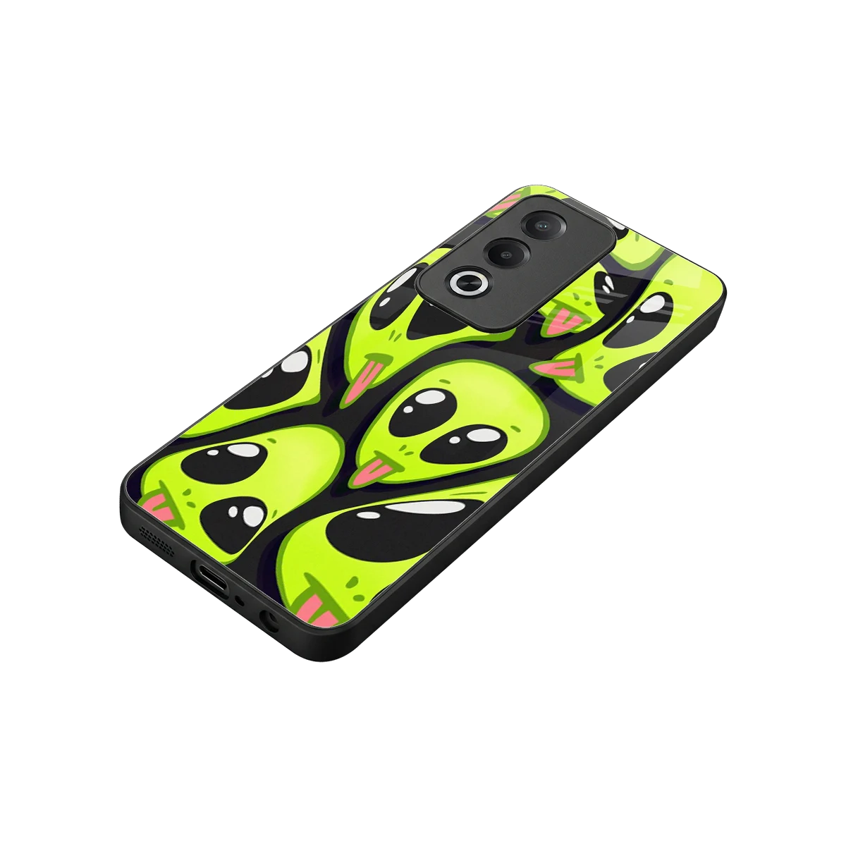 Trippy Aliens stylish phone case for oppo a3 pro | glossy glass and slim fit