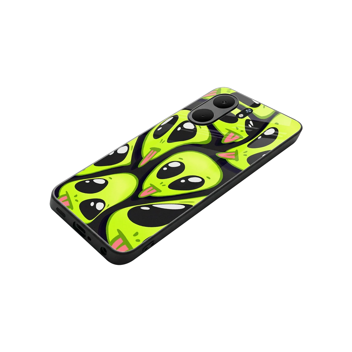 Trippy Aliens stylish phone case for oppo a5x 5g | glossy glass and slim fit