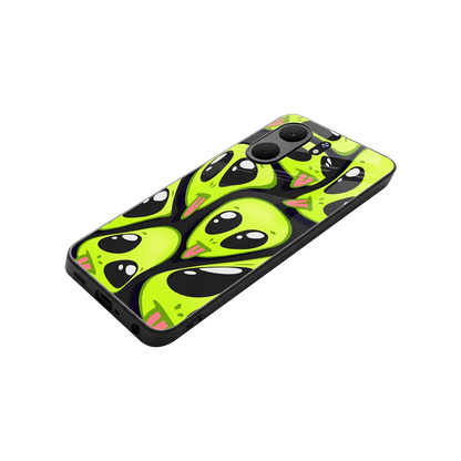 Trippy Aliens stylish phone case for oppo a5x 5g | glossy glass and slim fit