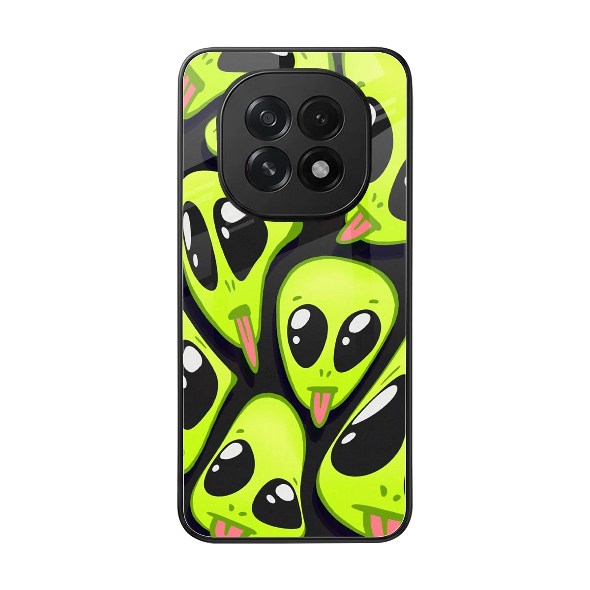 Trippy Aliens back phone cover | glass case for oppo f29 5g