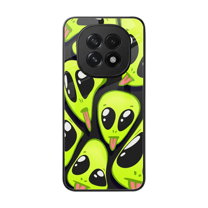 Trippy Aliens back phone cover | glass case for oppo f29 5g