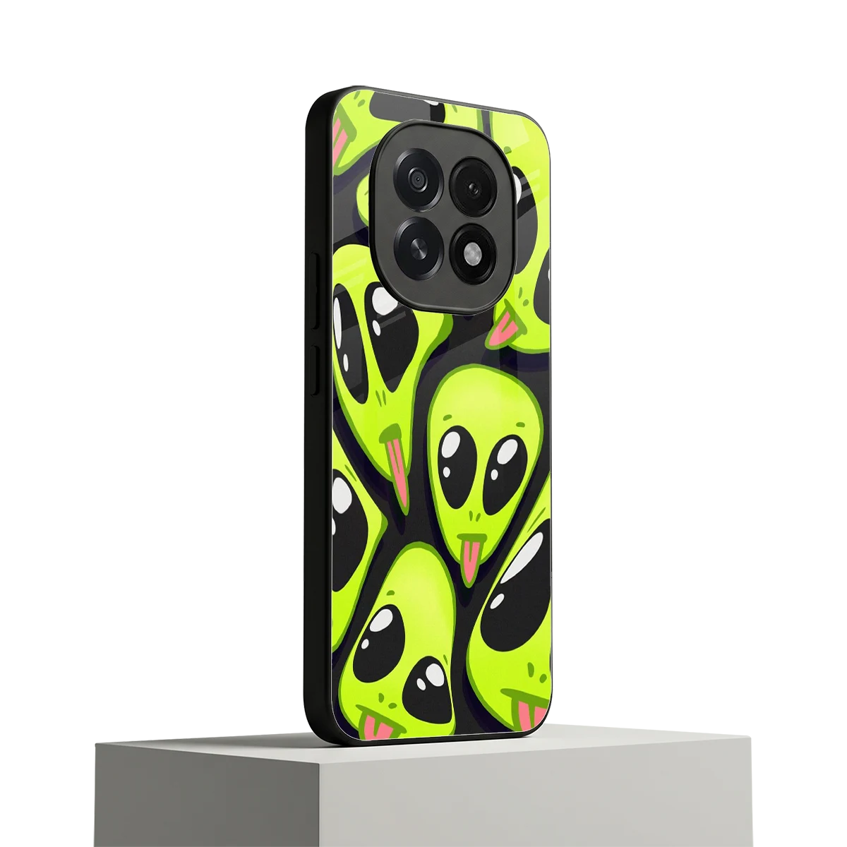 Trippy Aliens oppo f29 5g mobile cover | shockproof glass phone case