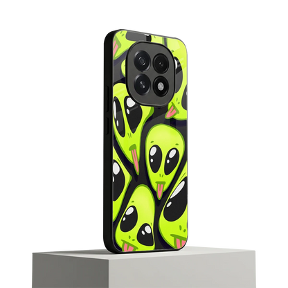 Trippy Aliens oppo f29 5g mobile cover | shockproof glass phone case
