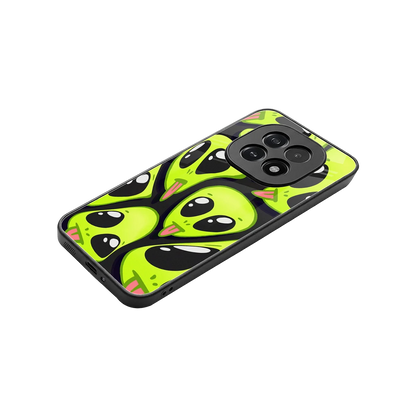 Trippy Aliens stylish phone case for oppo f29 5g | glossy glass and slim fit