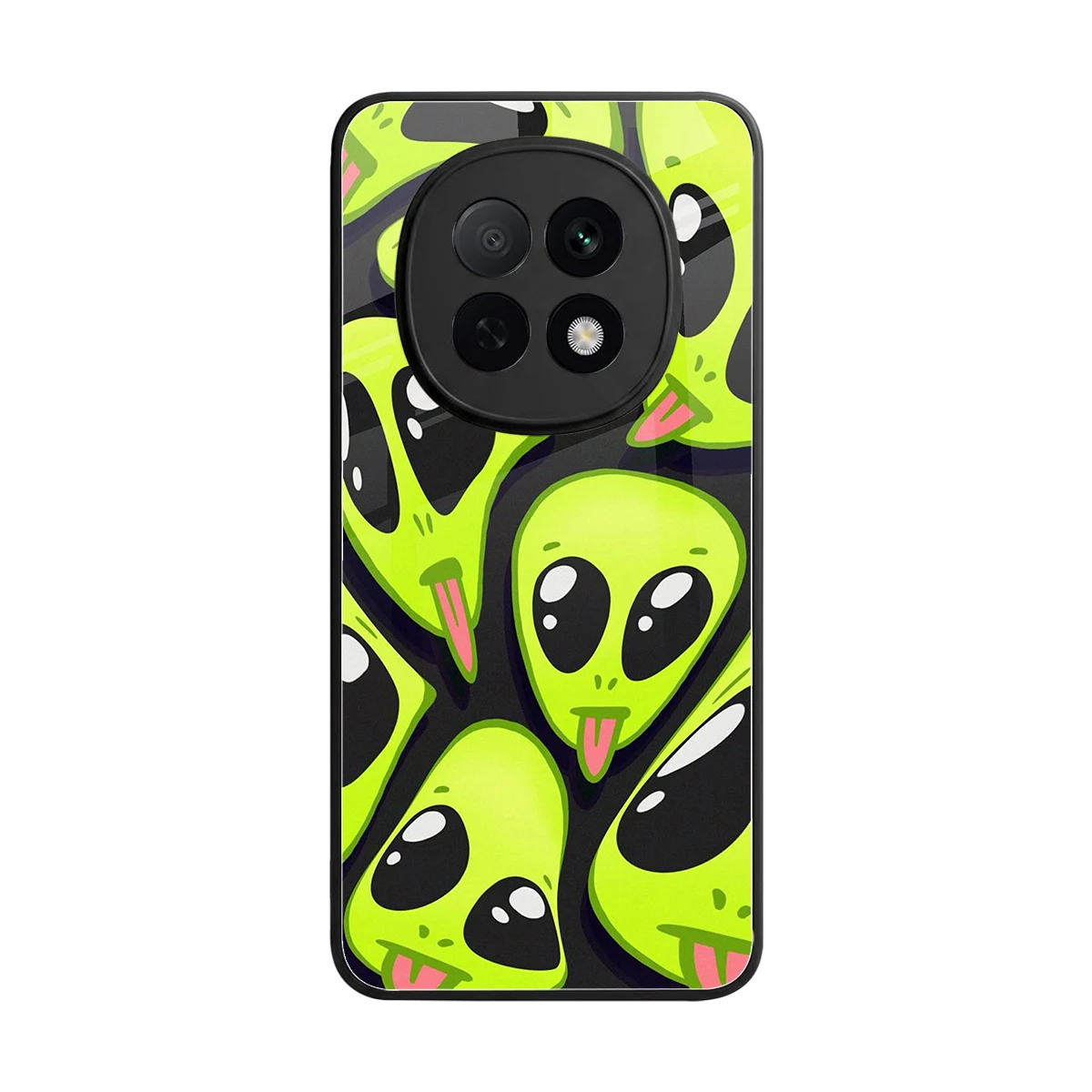 Trippy Aliens back phone cover | glass case for oppo f29 pro 5g