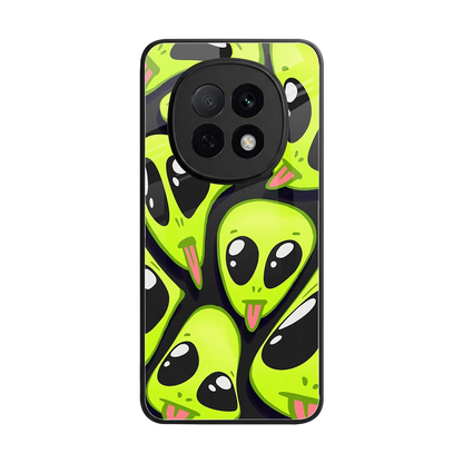 Trippy Aliens back phone cover | glass case for oppo f29 pro 5g