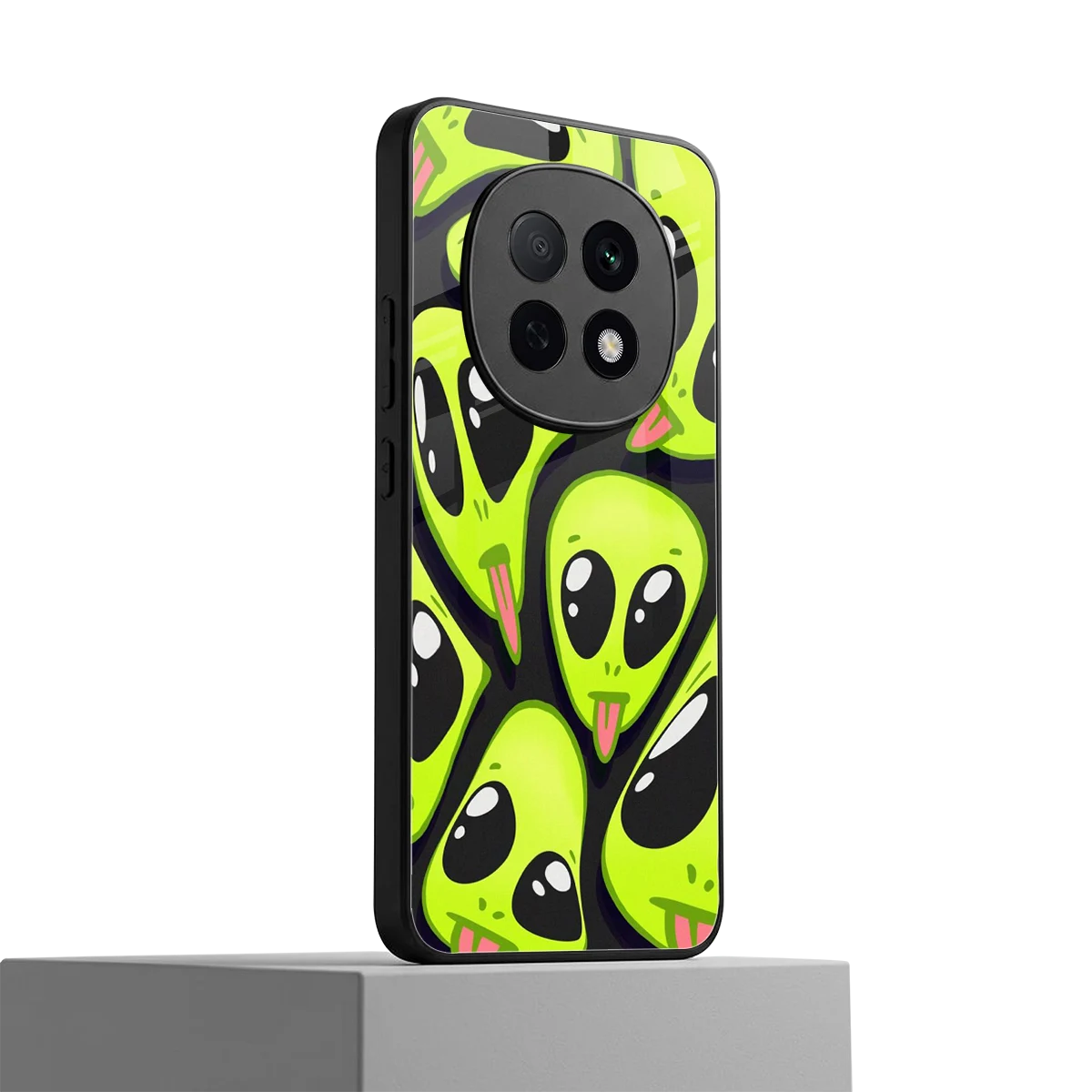Trippy Aliens oppo f29 pro 5g mobile cover | shockproof glass phone case