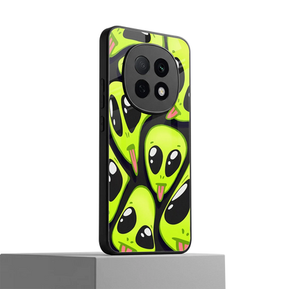 Trippy Aliens oppo f29 pro 5g mobile cover | shockproof glass phone case