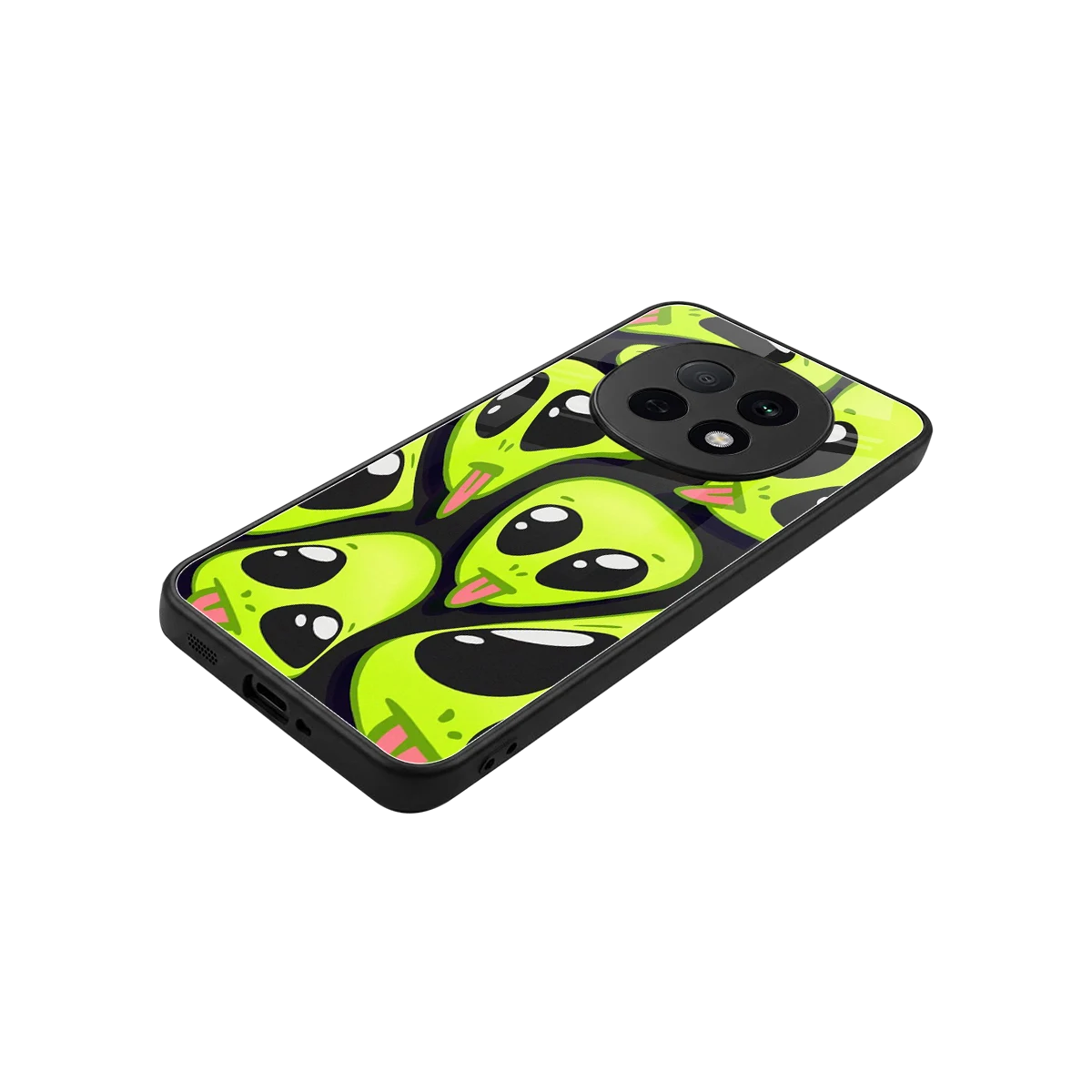 Trippy Aliens stylish phone case for oppo f29 pro 5g | glossy glass and slim fit