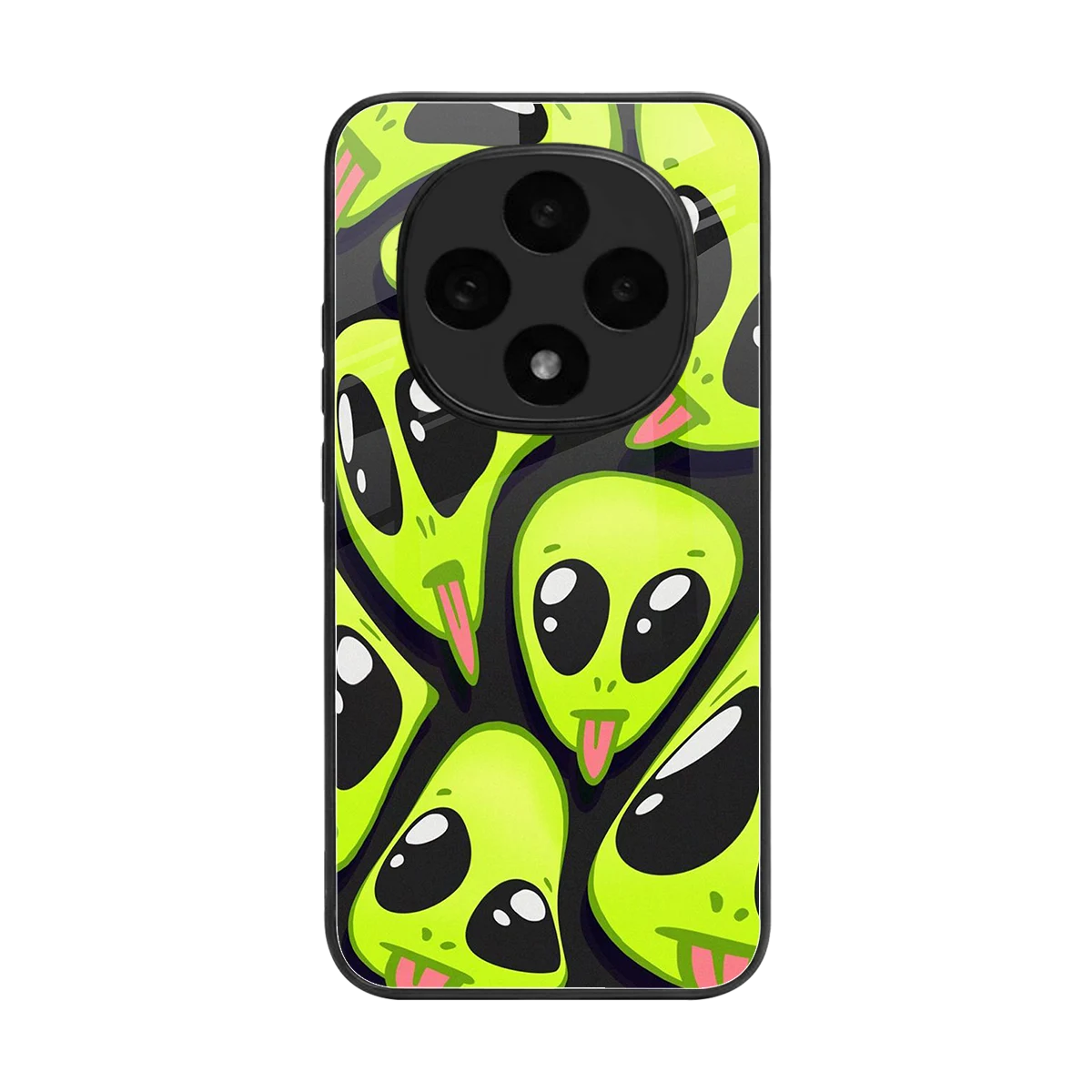 Trippy Aliens back phone cover | glass case for oppo f31 pro 5g