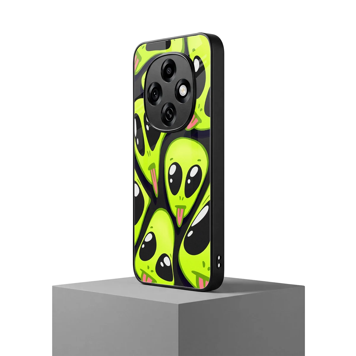 Trippy Aliens oppo f31 pro 5g mobile cover | shockproof glass phone case