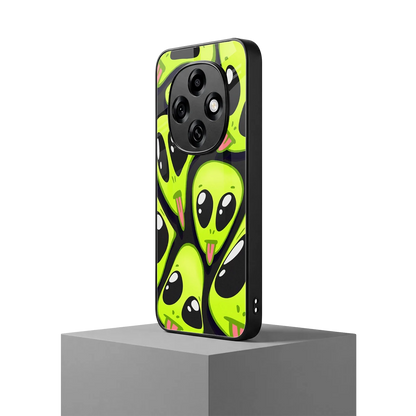 Trippy Aliens oppo f31 pro 5g mobile cover | shockproof glass phone case