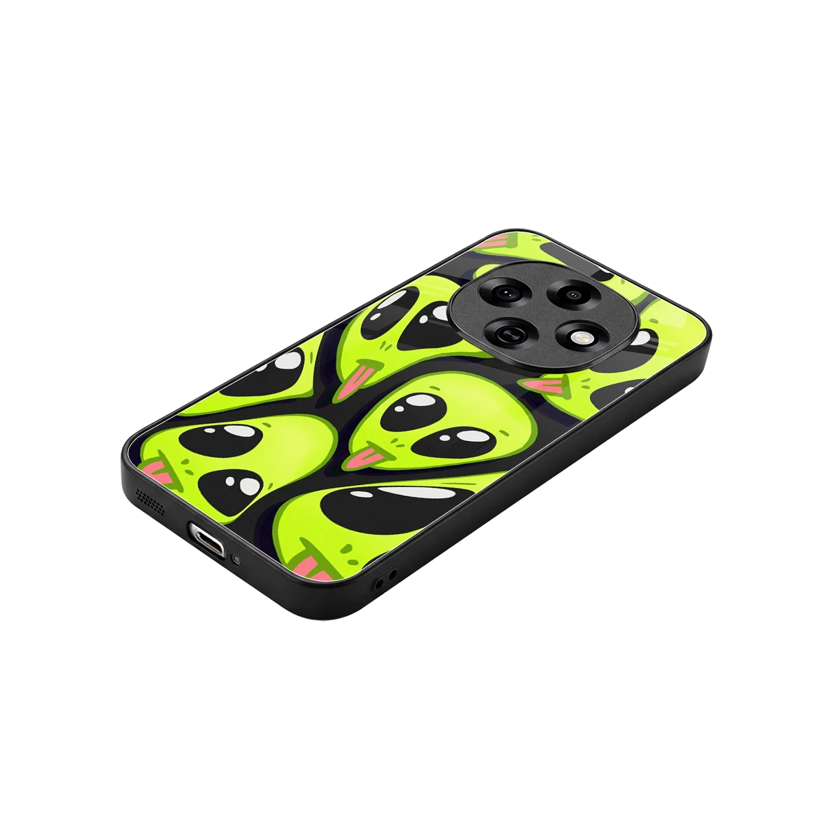 Trippy Aliens stylish phone case for oppo f31 pro 5g | glossy glass and slim fit