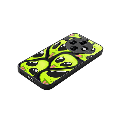 Trippy Aliens stylish phone case for oppo f31 pro 5g | glossy glass and slim fit