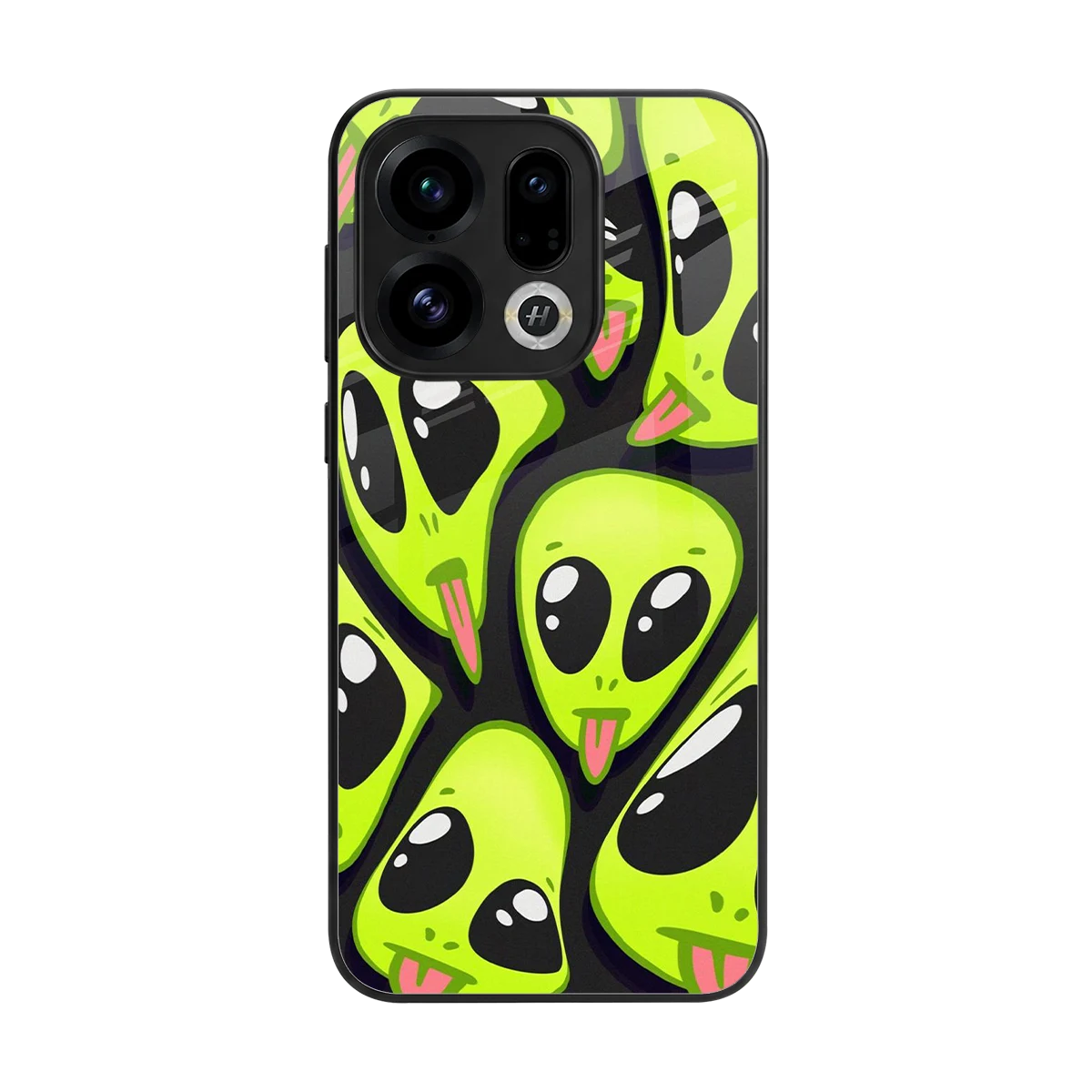 Trippy Aliens back phone cover | glass case for oppo find x9