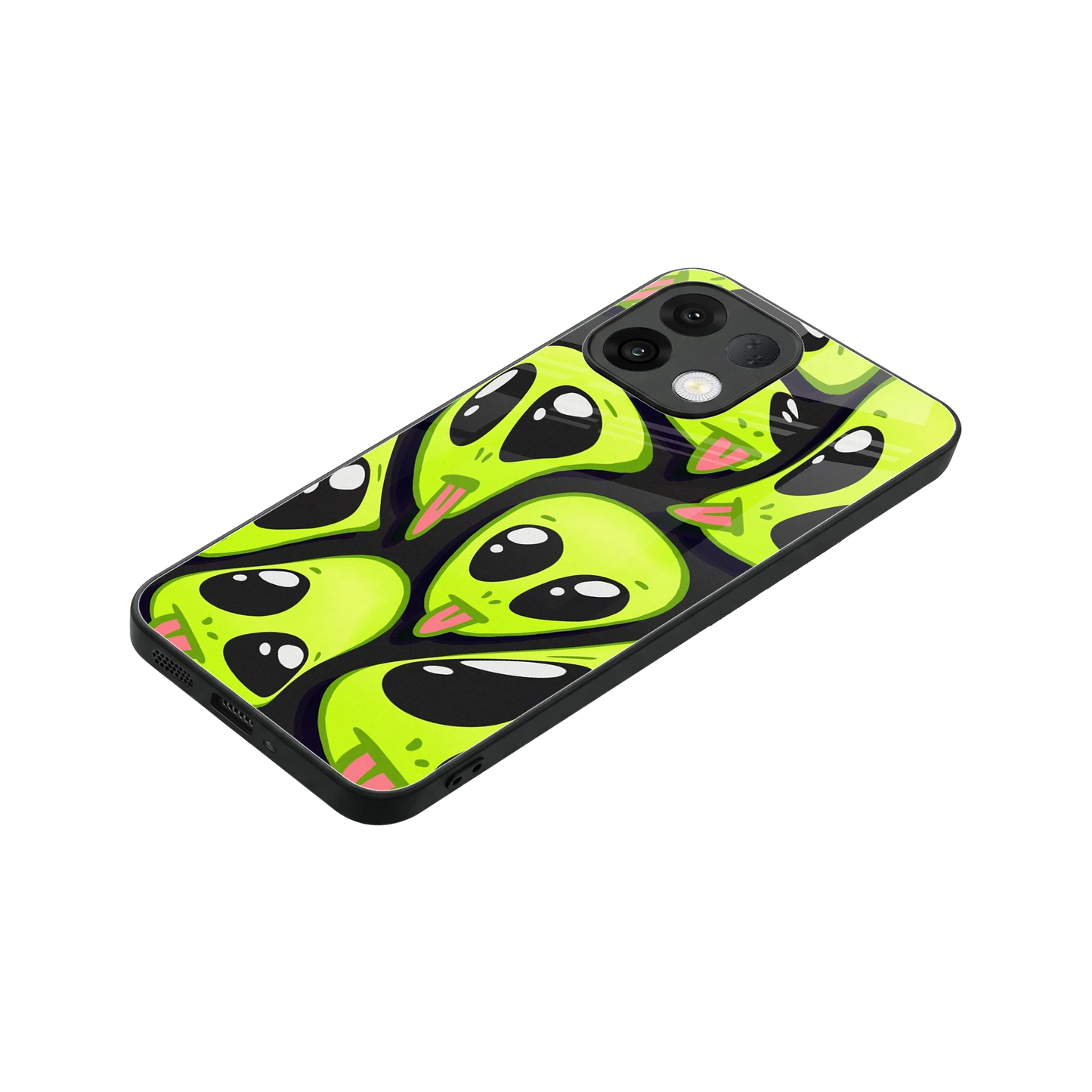 Trippy Aliens stylish phone case for oppo k13 5g | glossy glass and slim fit