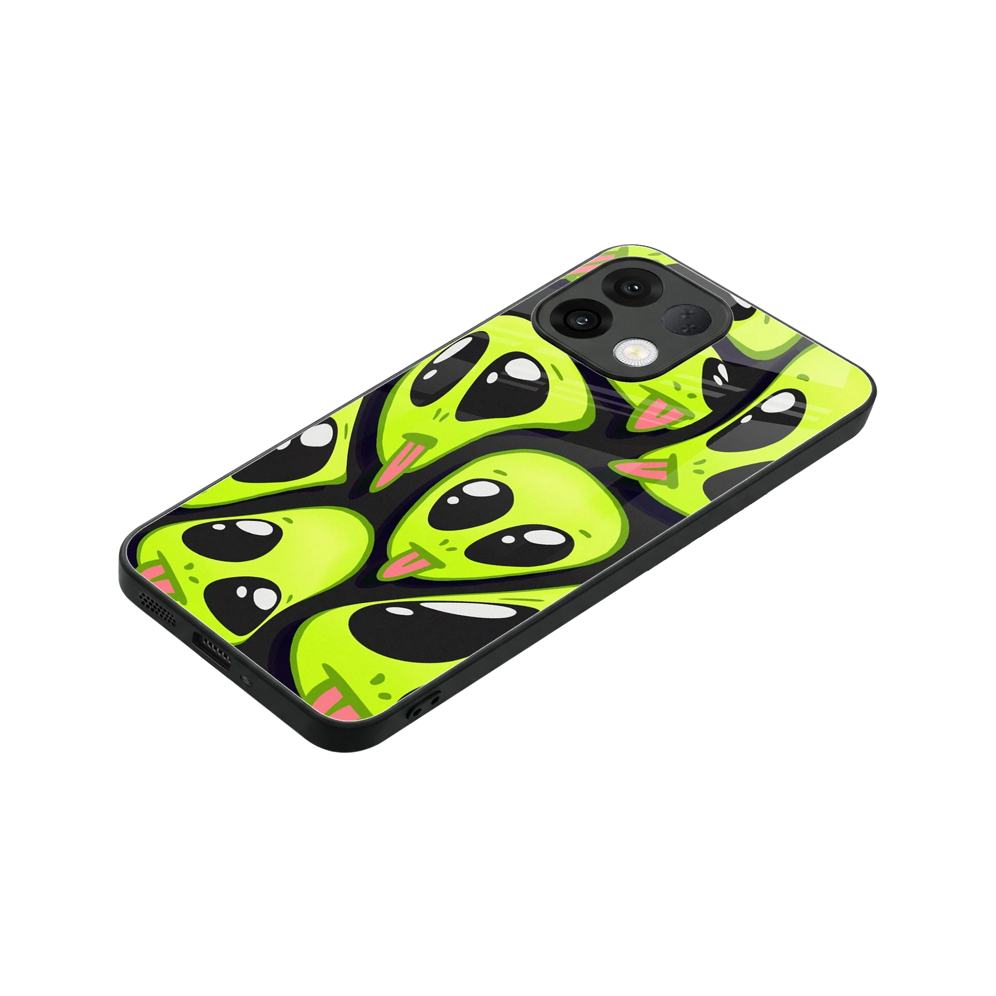 Trippy Aliens stylish phone case for oppo k13 5g | glossy glass and slim fit