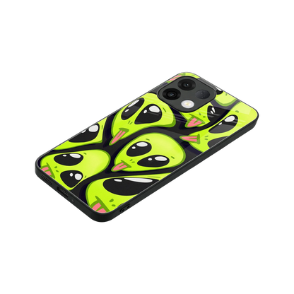 Trippy Aliens stylish phone case for oppo k13 5g | glossy glass and slim fit
