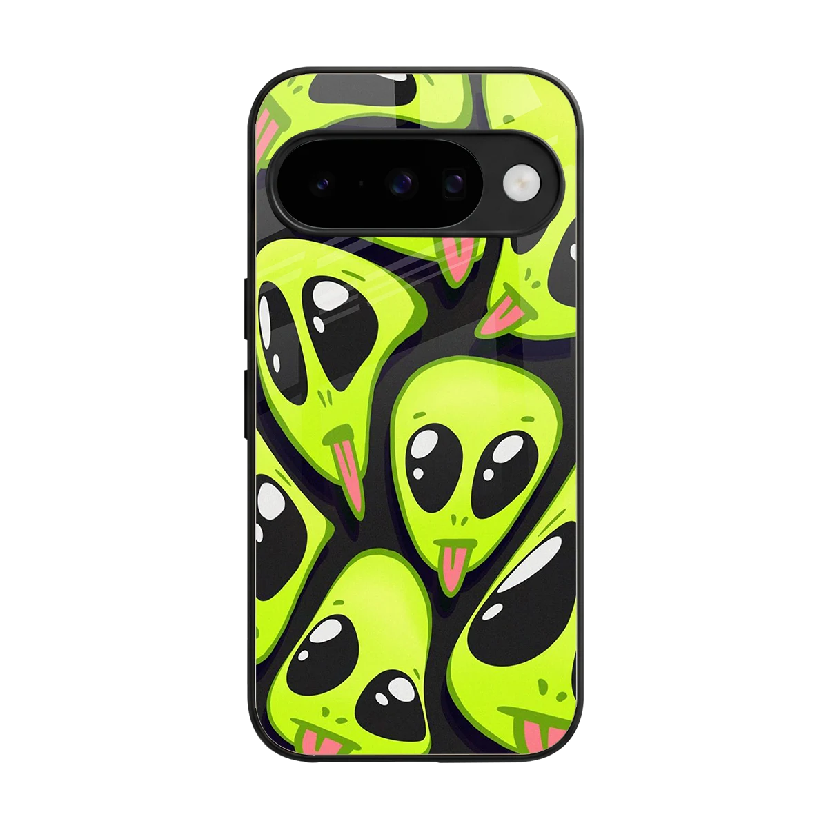 Trippy Aliens back phone cover | glass case for google pixel 10