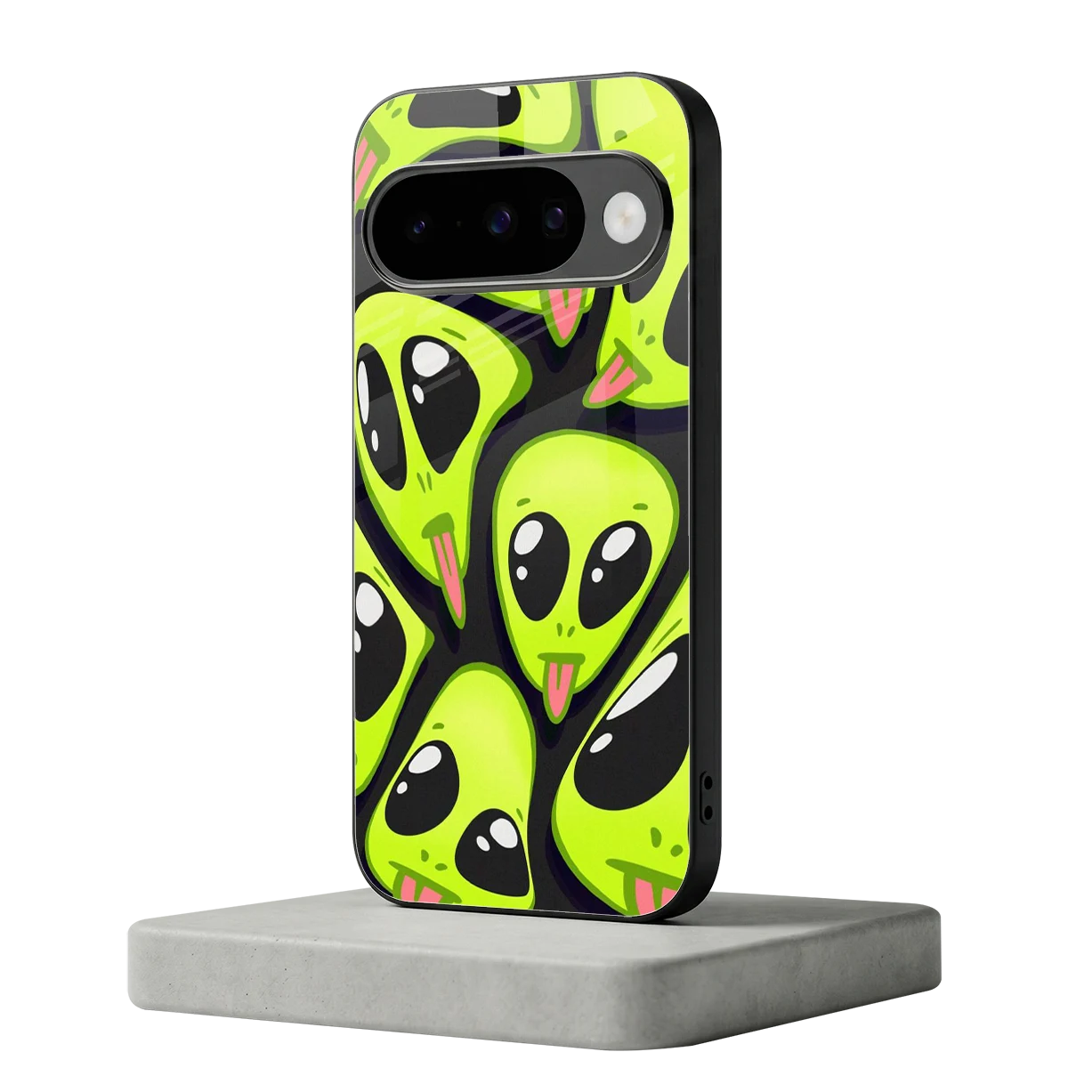 Trippy Aliens google pixel 10 mobile cover | shockproof glass phone case