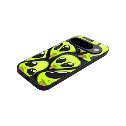 Trippy Aliens stylish phone case for google pixel 10 | glossy glass and slim fit