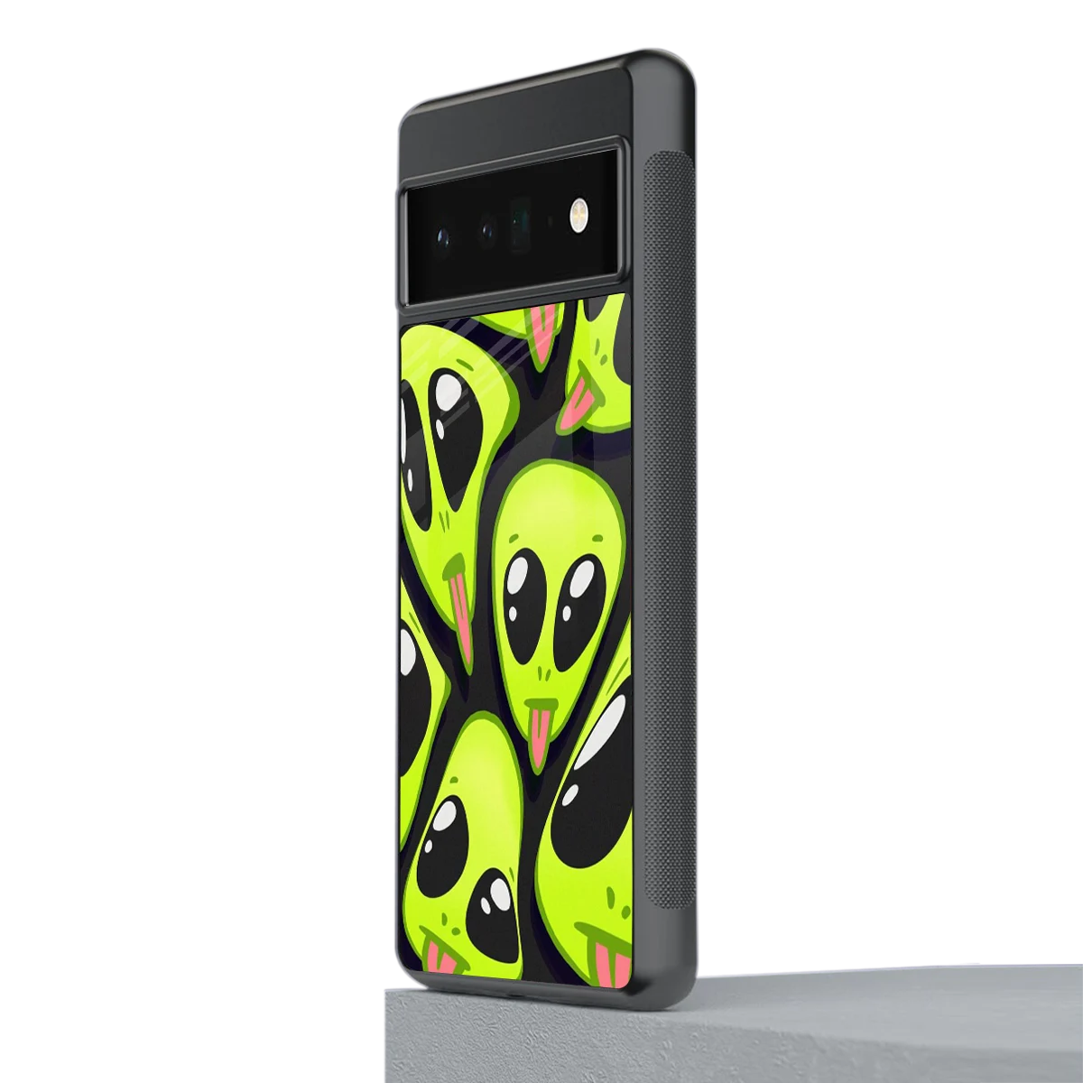 Trippy Aliens stylish phone case for google pixel 6 pro | glossy glass and slim fit