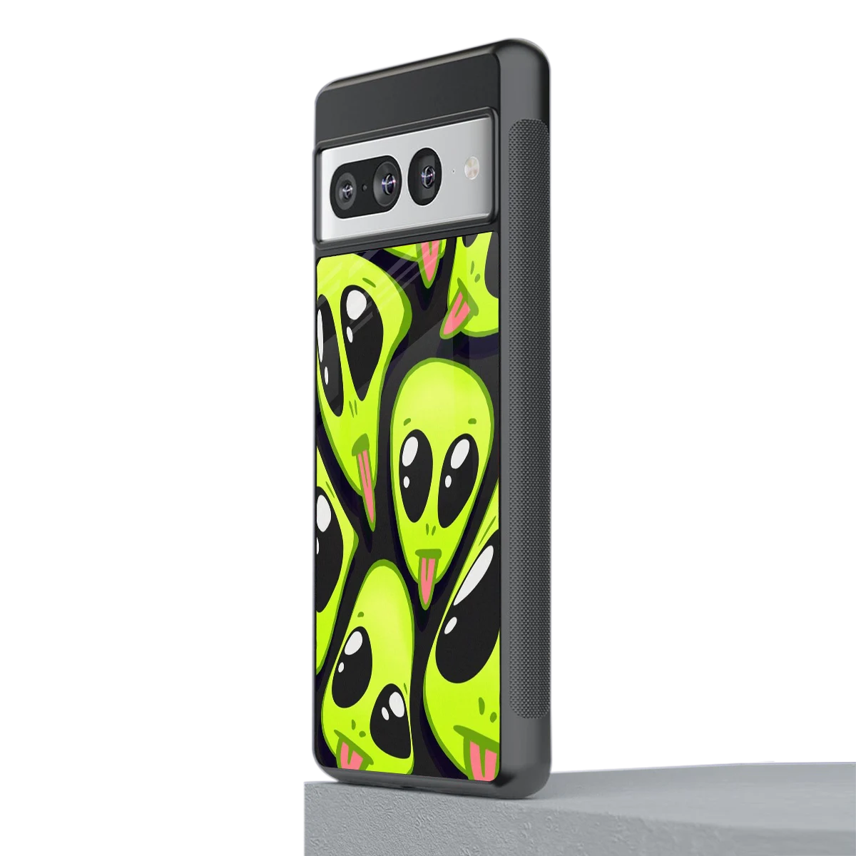 Trippy Aliens stylish phone case for google pixel 7 pro | glossy glass and slim fit