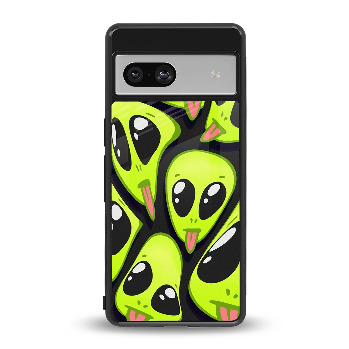 Trippy Aliens back phone cover | glass case for google pixel 7