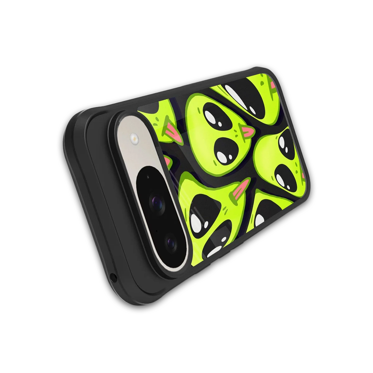Trippy Aliens stylish phone case for google pixel 9 | glossy glass and slim fit