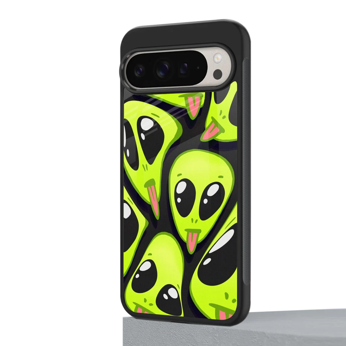Trippy Aliens google pixel 9 pro mobile cover | shockproof glass phone case