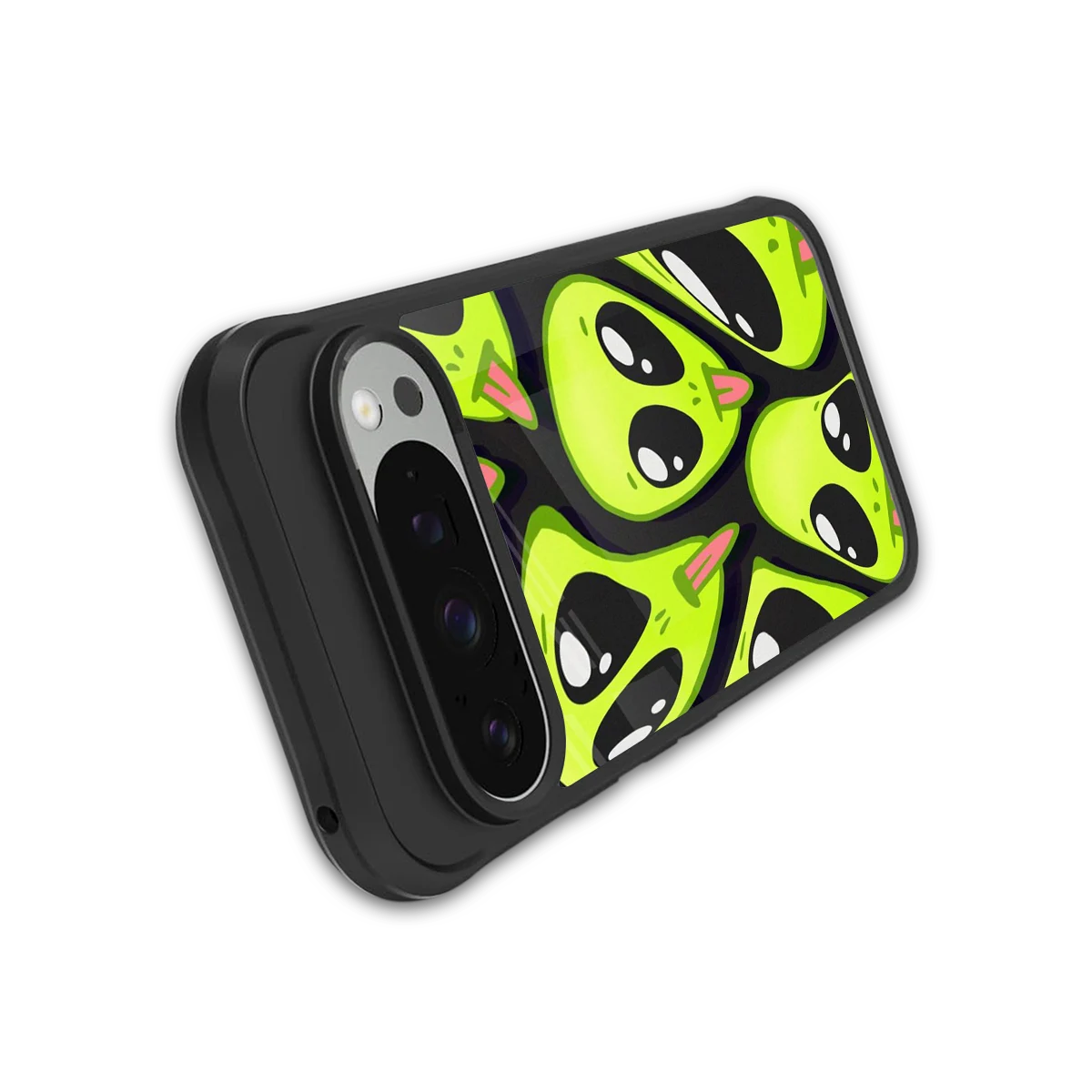 Trippy Aliens stylish phone case for google pixel 9 pro | glossy glass and slim fit