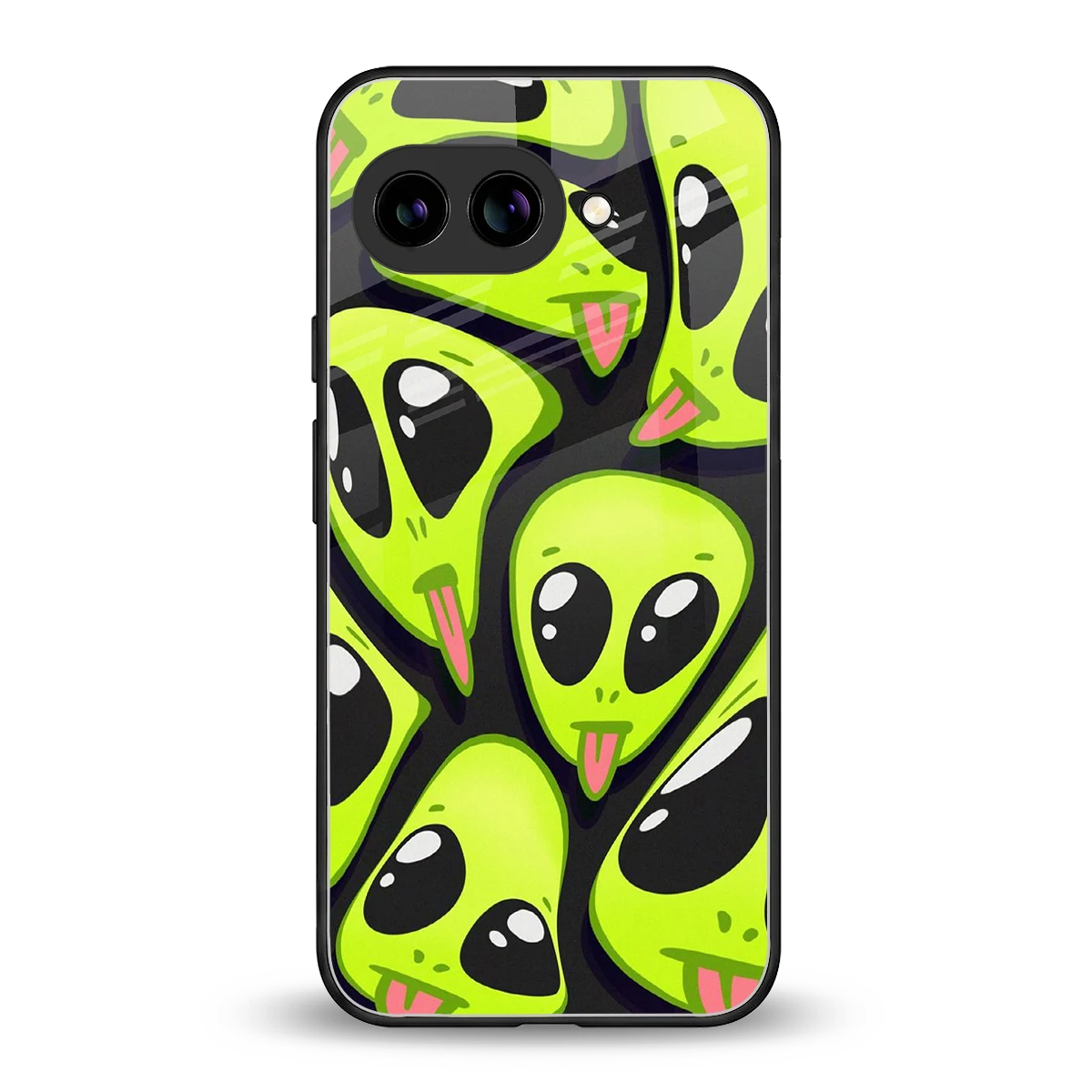 Trippy Aliens back phone cover | glass case for google pixel 10a