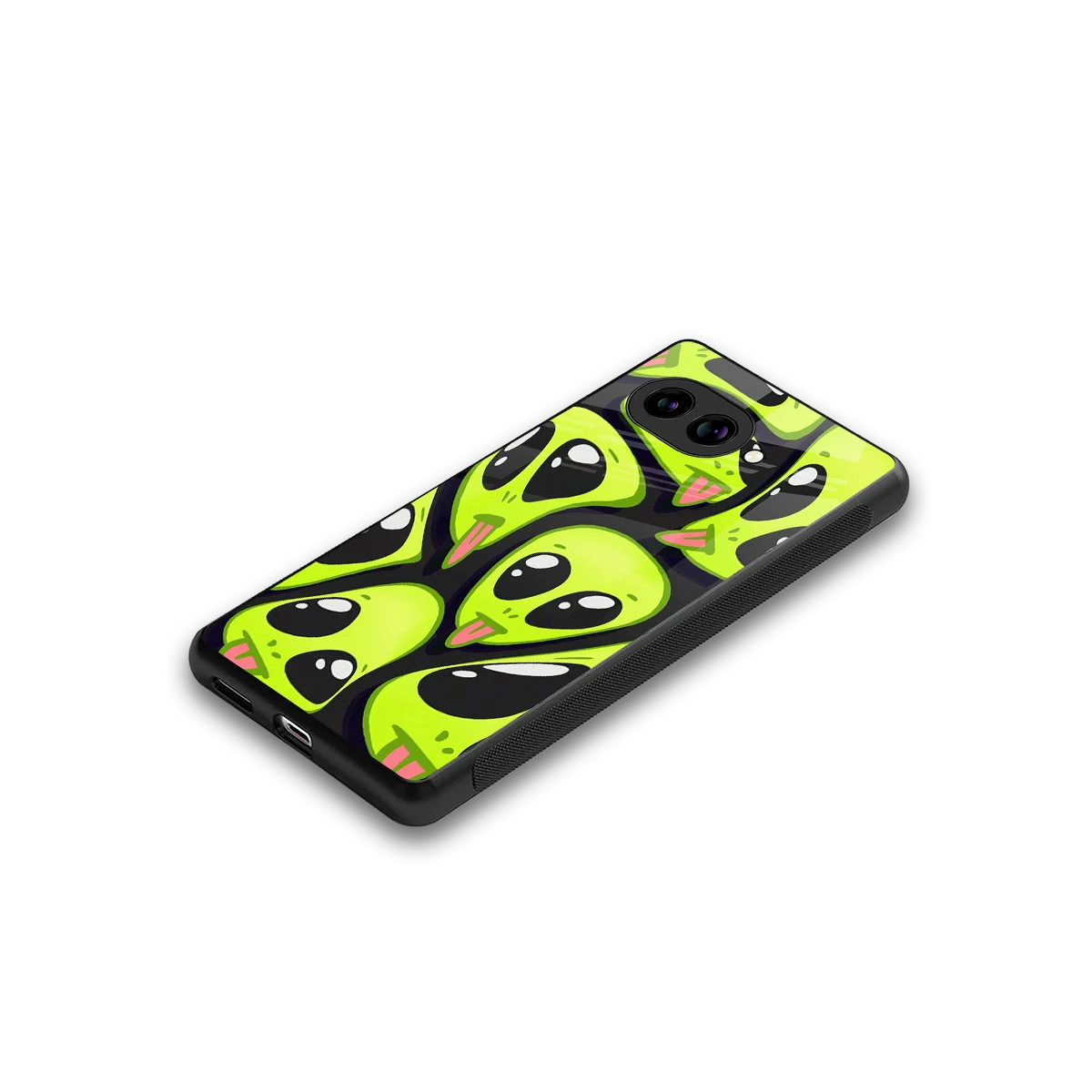 Trippy Aliens stylish phone case for google pixel 10a | glossy glass and slim fit