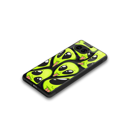 Trippy Aliens stylish phone case for google pixel 10a | glossy glass and slim fit