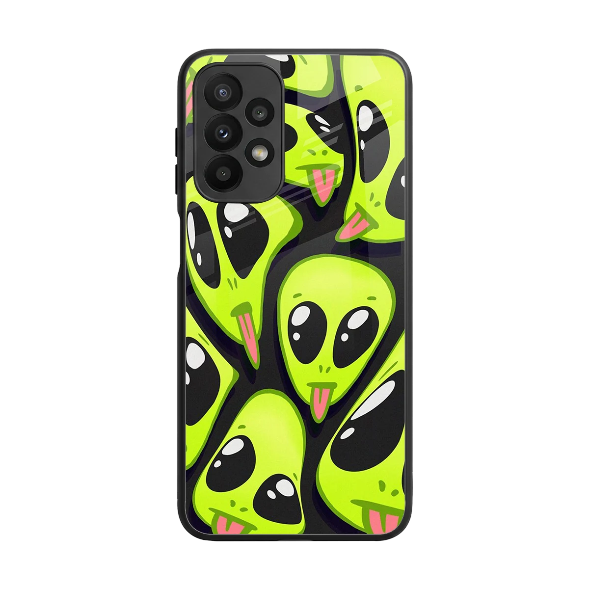 Trippy Aliens back phone cover | glass case for samsung galaxy a23