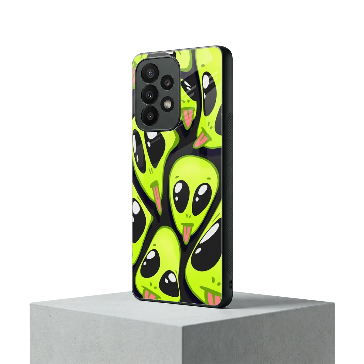 Trippy Aliens samsung galaxy a23 mobile cover | shockproof glass phone case