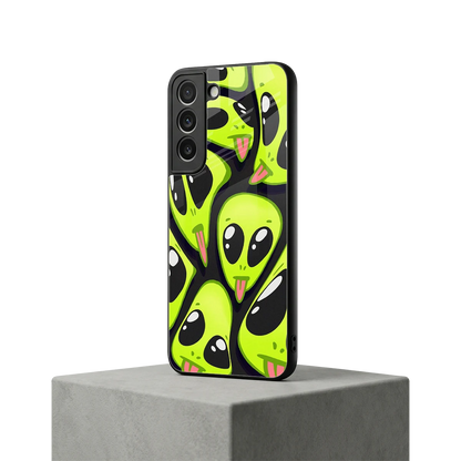 Trippy Aliens samsung galaxy s22 mobile cover | shockproof glass phone case